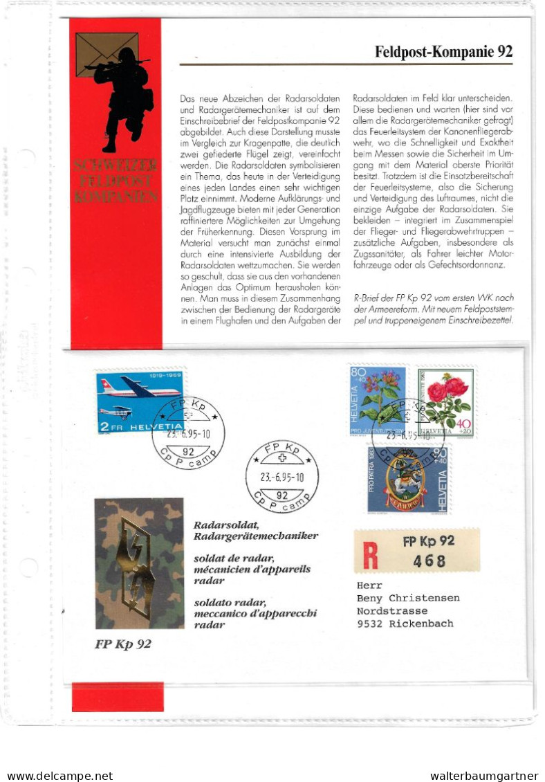Collection de timbres postes militaires Suisse