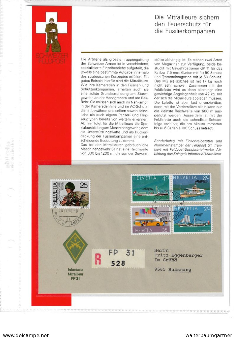 Collection de timbres postes militaires Suisse