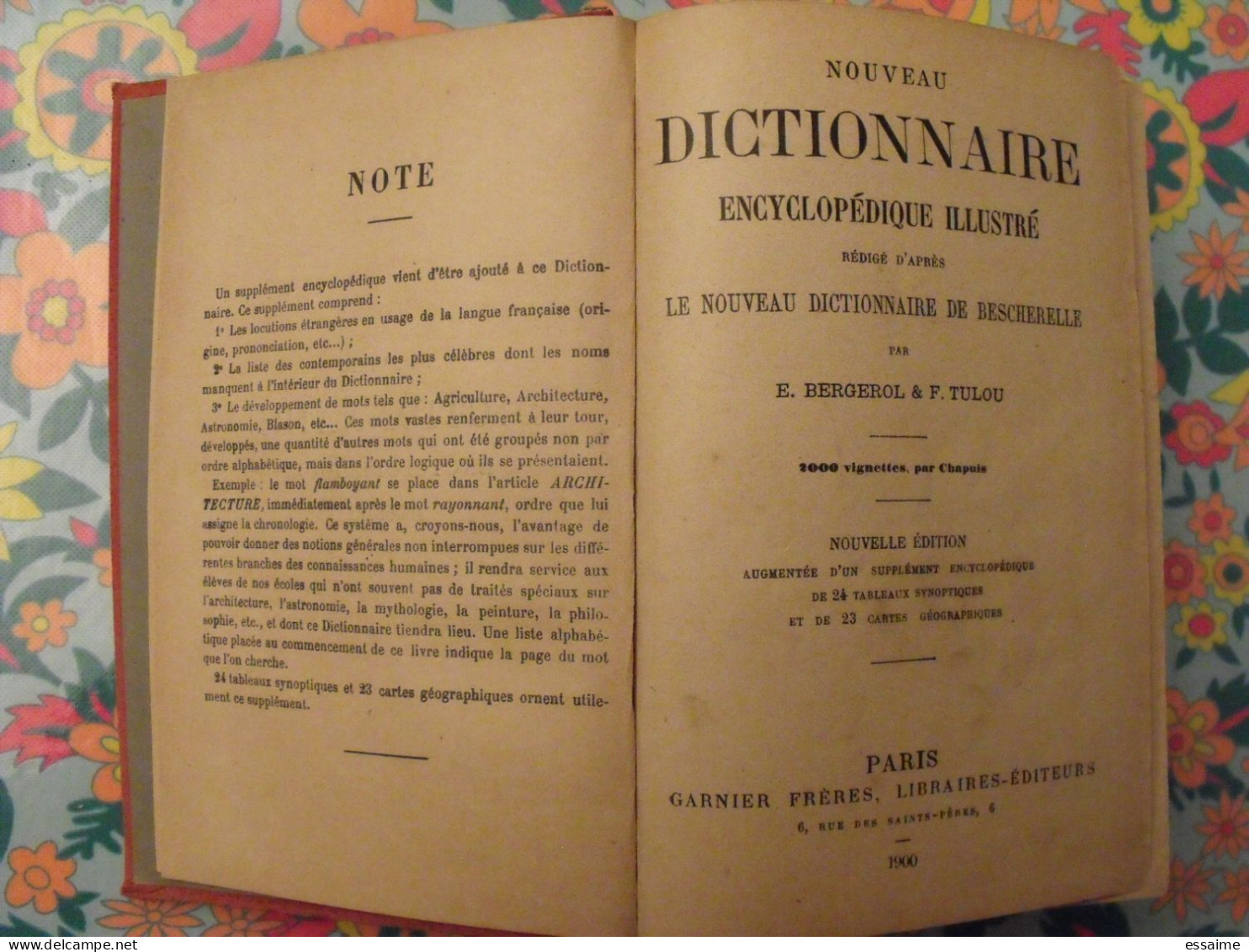 Bescherelle. Nouveau Dictionnaire Encyclopédique Illustré. Garnier, Paris, 1900 - Dictionnaires