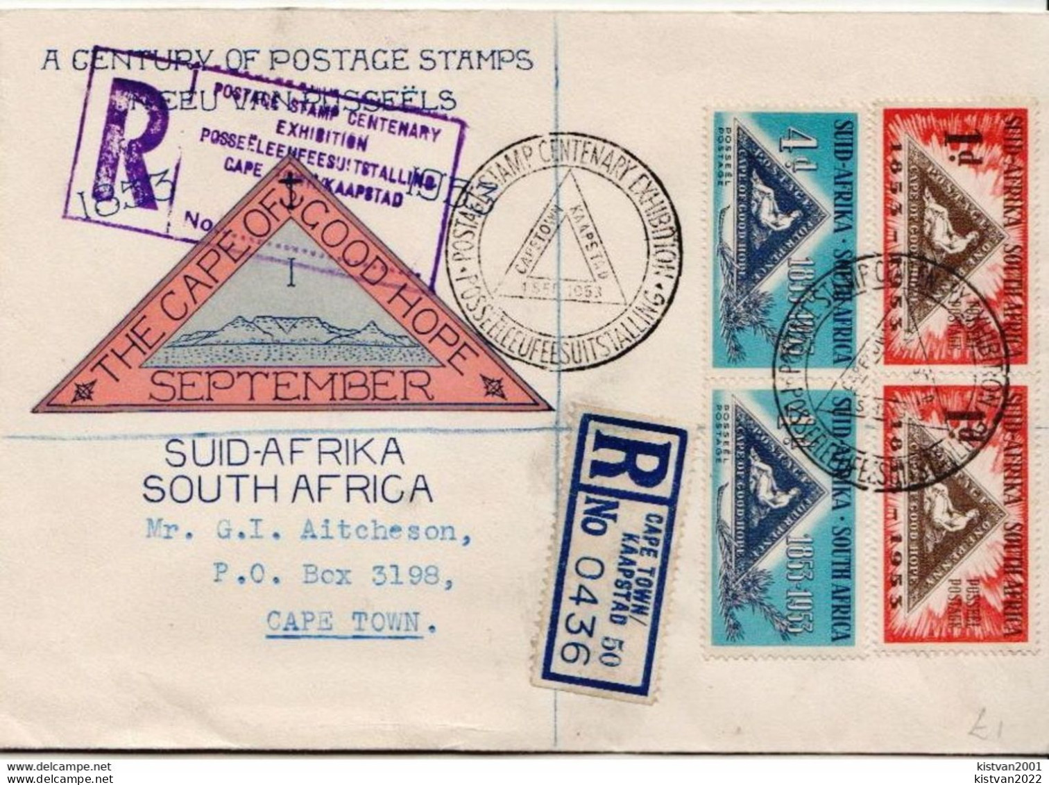 Postal History Cover: South Africa Pairs On R Cover - Brieven En Documenten