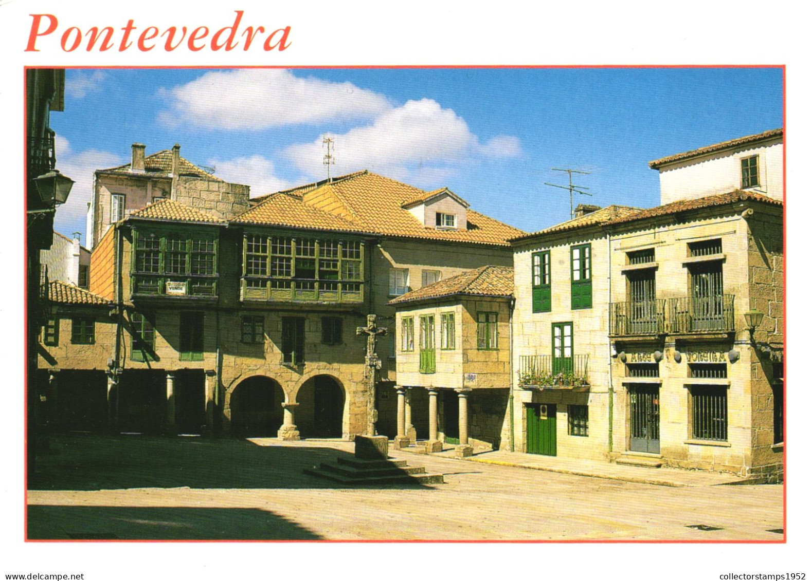 PONTEVEDRA, ARCHITECTURE, CROSS, LA LENA SQUARE, SPAIN - Pontevedra