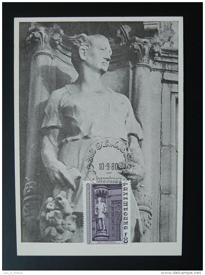 Carte Maximum Card Mercure Mercury Mythologie Sculpture Luxembourg 1980 - Maximumkarten