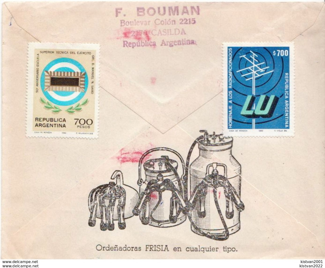 Postal History: Argentina Cover With Multiple Stamps And Machine Stamp - Brieven En Documenten