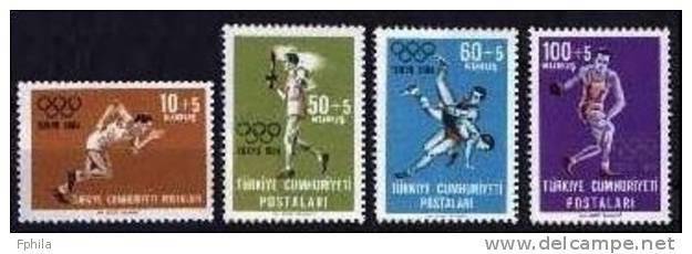 1964 TURKEY TOKYO SUMMER OLYMPIC GAMES MNH ** - Unused Stamps