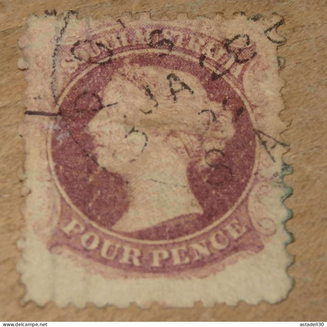 SOUTH AUSTRALIA, 4 Pence 1868 ................ CL1-18-6 - Oblitérés