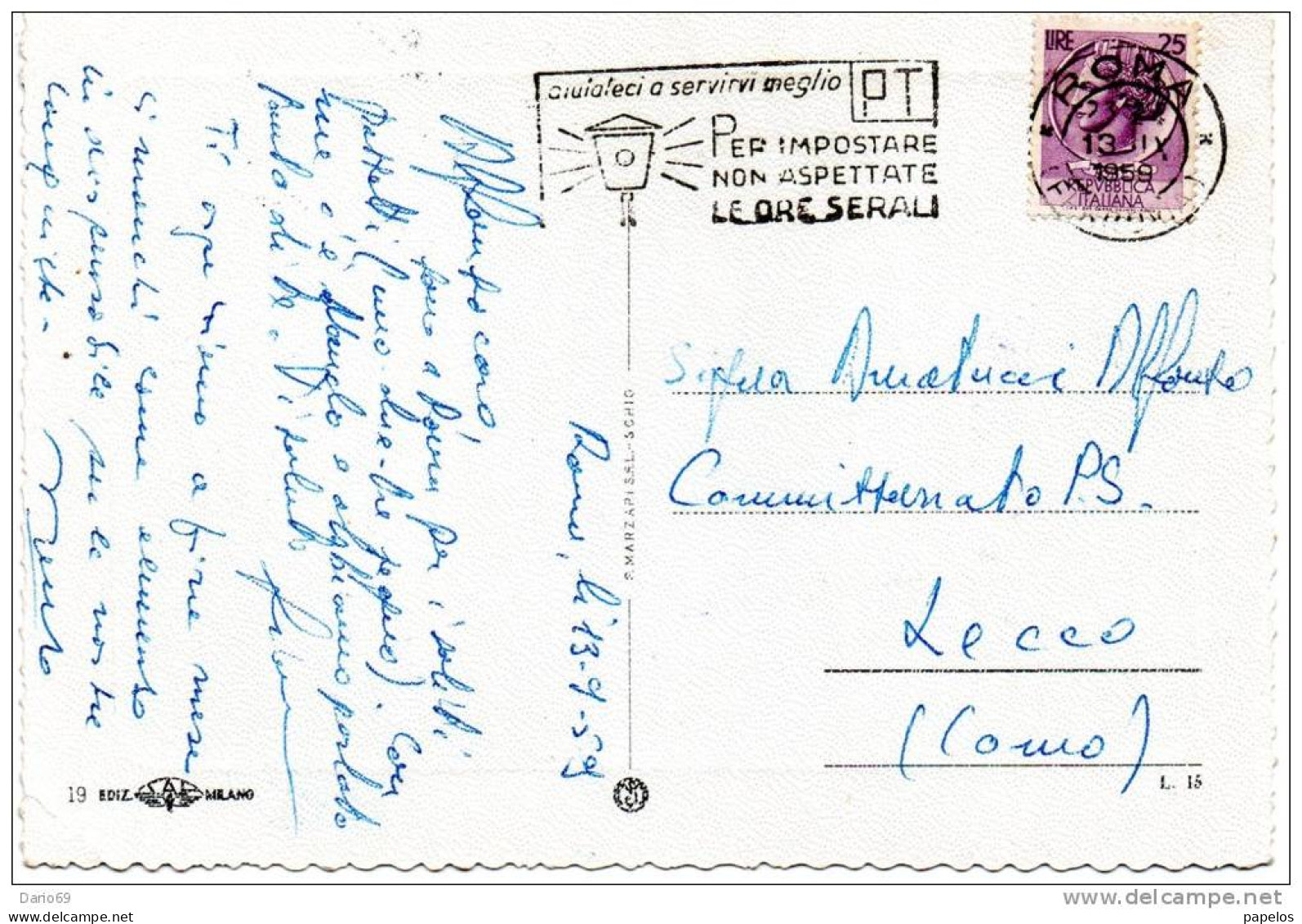 1959  CARTOLINA  ROMA - VILLA BORGHESE IL LAGHETTO - Parcs & Jardins