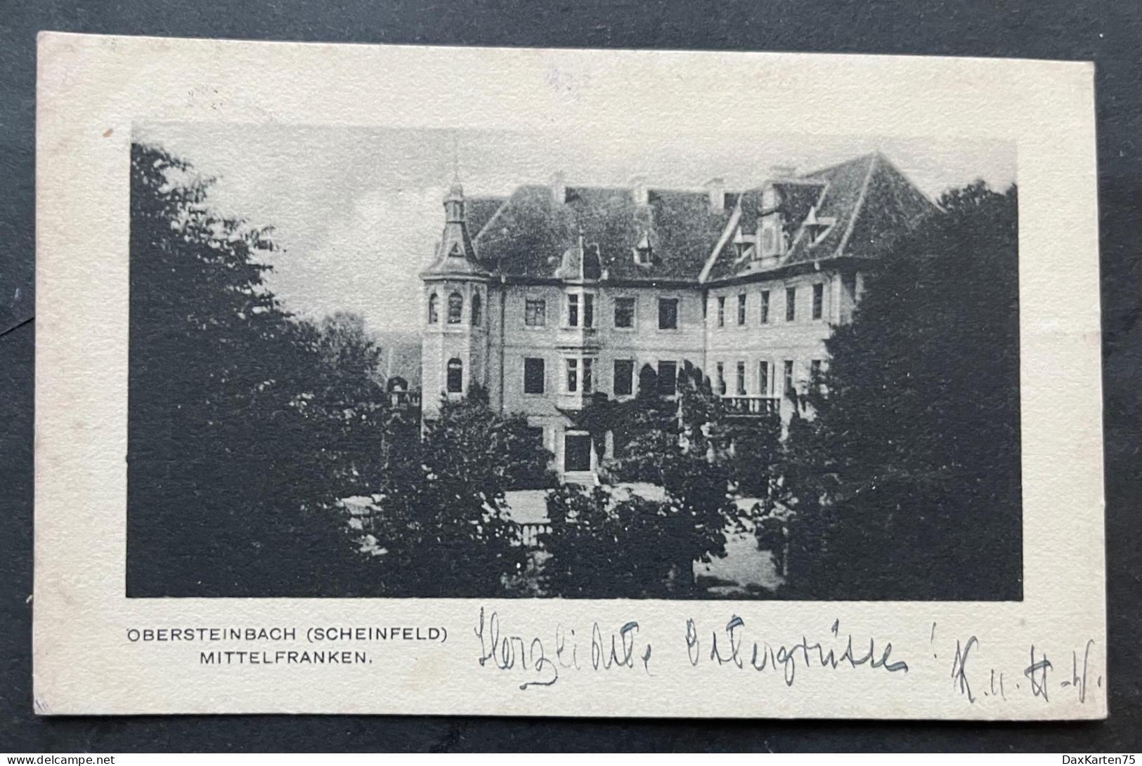 OBERSTEINBACH (SCHEINFELD) MITTELFRANKE./ Gebäude/ Fotokarte 1907 - Bad Windsheim