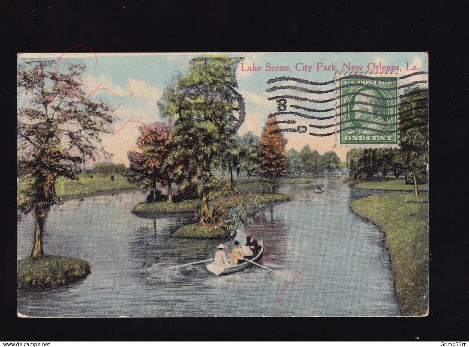 New Orleans - Lake Scene - City Park - Postkaart - New Orleans