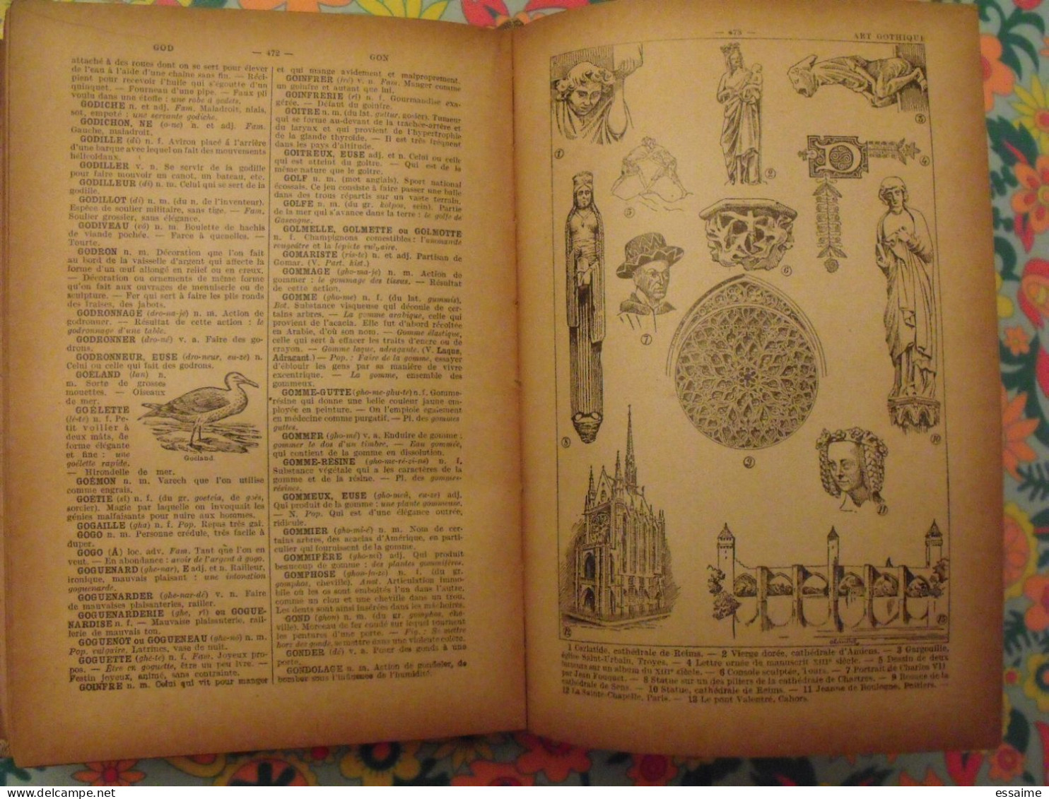 nouveau dictionnaire illustré Simon. 1937. 100 dessins 12 tableaux couleurs 100 cartes