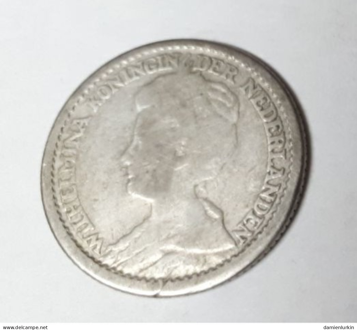 PAYS-BAS WILHELMINA 25 CENTS 1912 ZILVER/ARGENT/SILVER/SILBER/PLATA/ARGENTO ONLY 1.600.000 EX. COTES : 20€-75€-150€-300€ - 25 Centavos