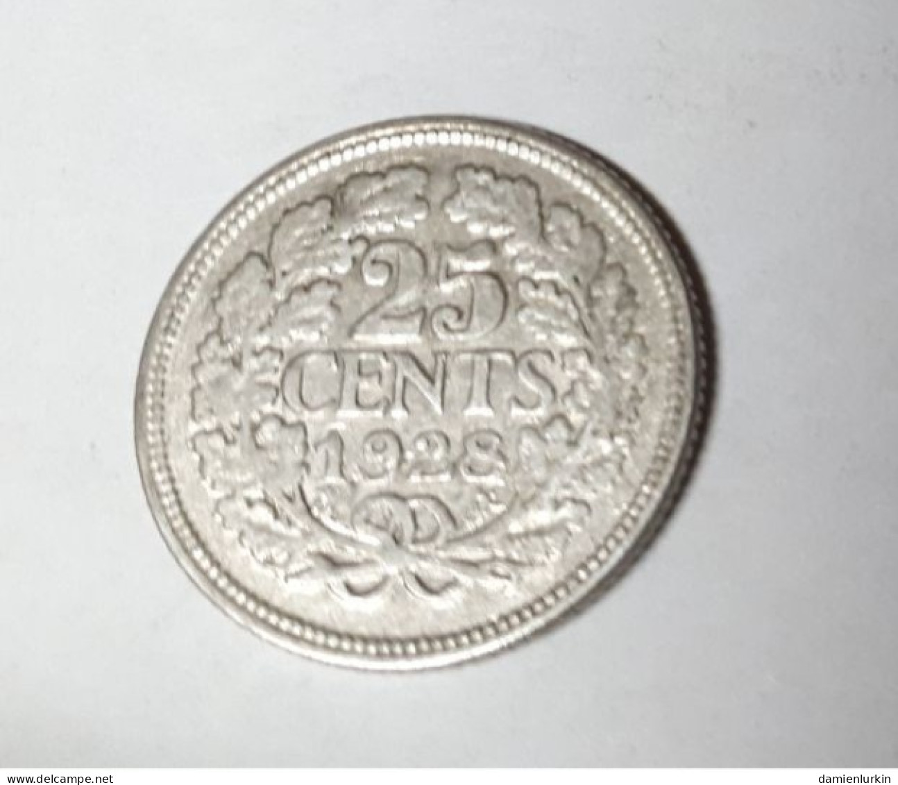 PAYS-BAS WILHELMINA SUPERBE 25 CENTS 1928 ZILVER/ARGENT/SILVER/SILBER/PLATA/ARGENTO COTES : 4€-7€-20€-45€ - 25 Cent