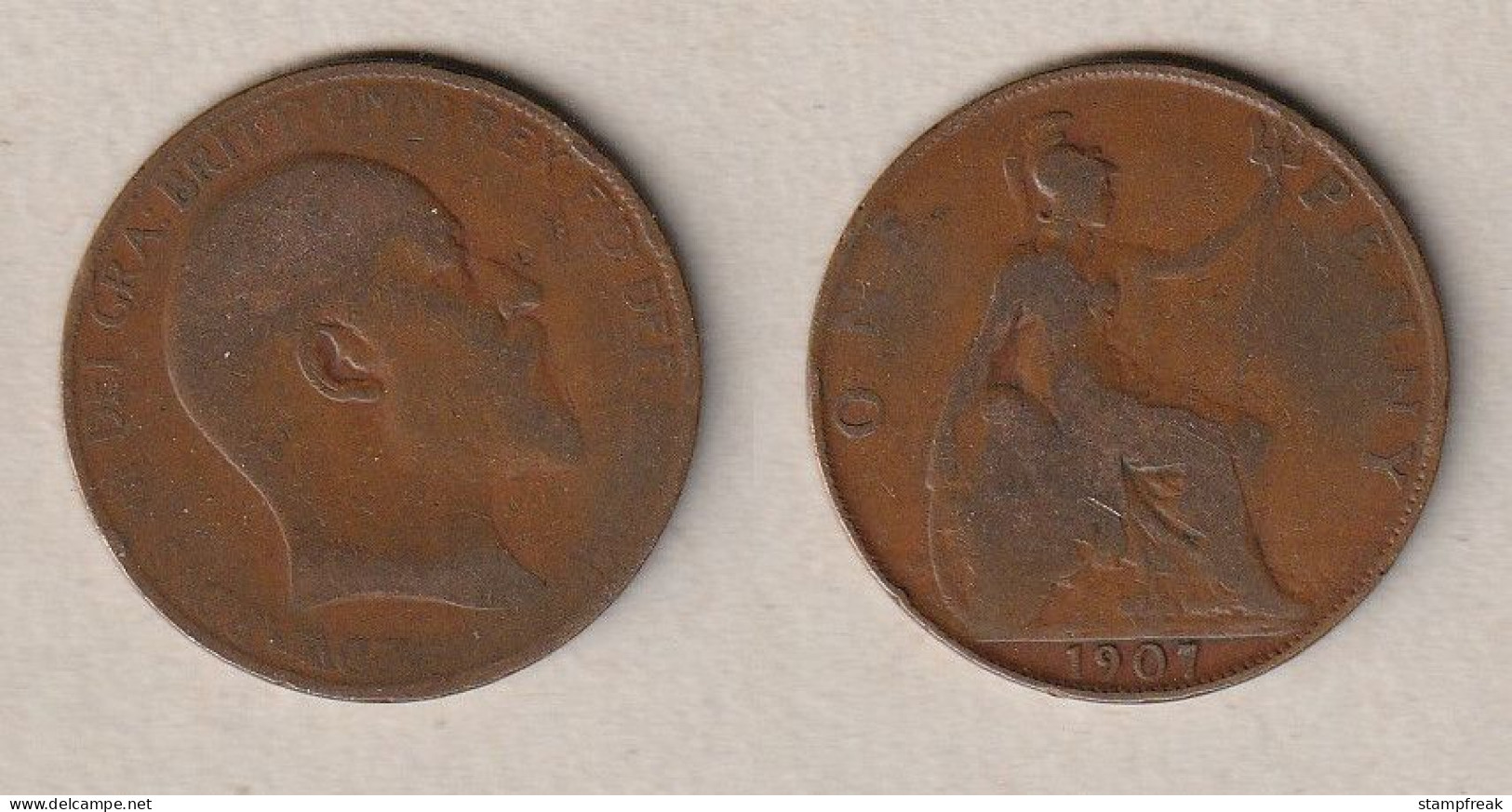 01923) Grossbritannien, 1 Penny 1907, Edward VII - Otros & Sin Clasificación