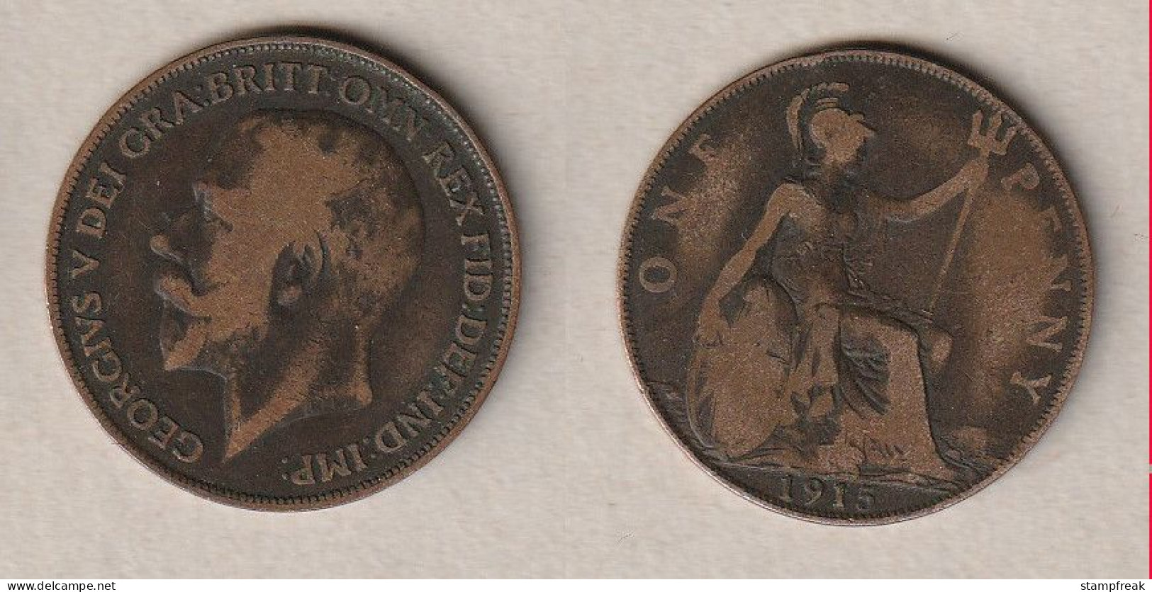 01925) Grossbritannien, 1 Penny 1915, George V - Andere & Zonder Classificatie