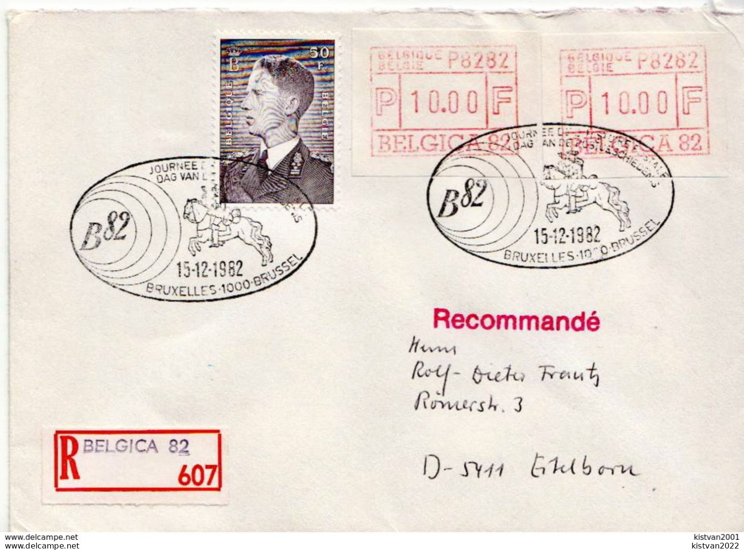 Postal History: Belgium R Cover With Automat Stamps - Briefe U. Dokumente