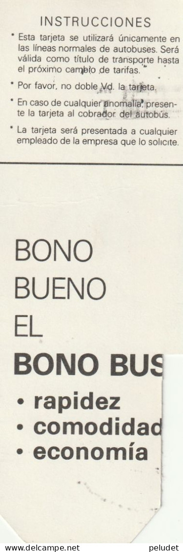 Ticket Billet Billet -- Empresa Municipal De Transportes De Madrid -- Diez Viajes En Autobus - Europa