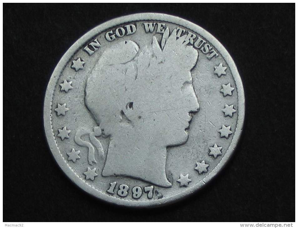 Half 1/2 Dollar 1897- BARBER  - Silver - Etats-Unis - United States - USA **** EN ACHAT IMMEDIAT **** - 1892-1915: Barber