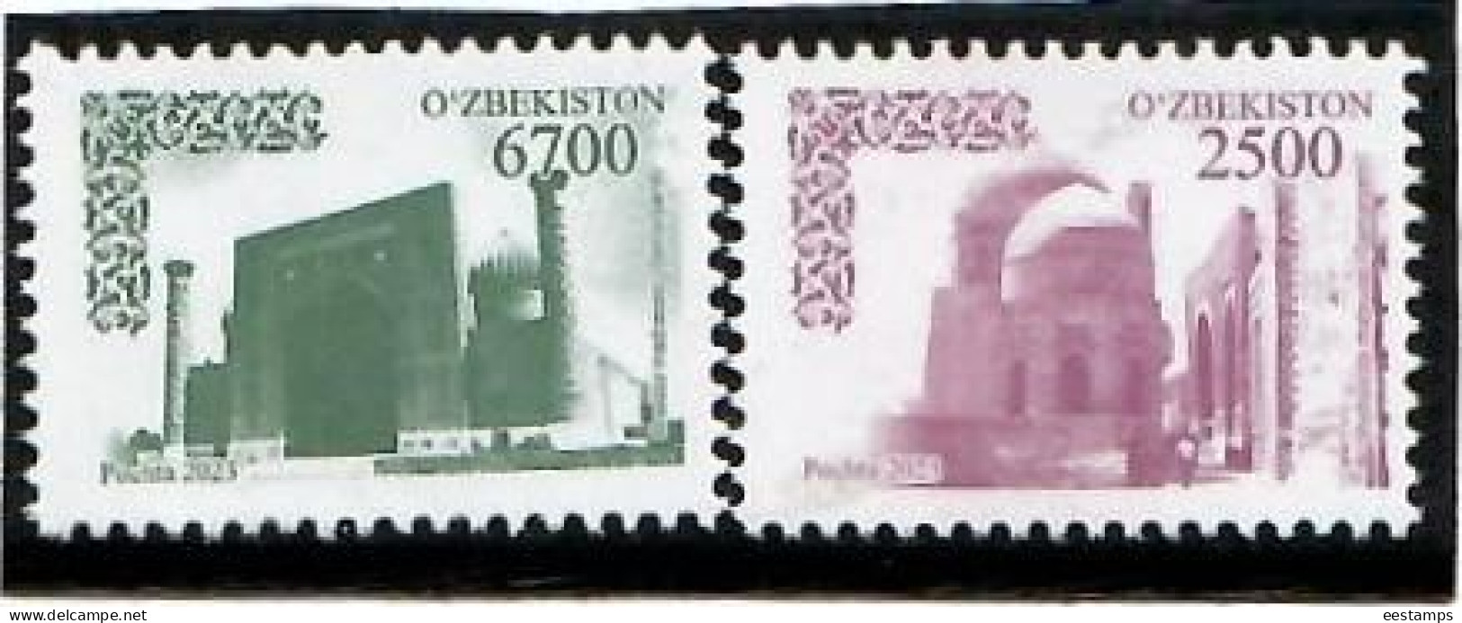 Uzbekistan 2023 . Definitive (Mosque) . 2v. - Oezbekistan