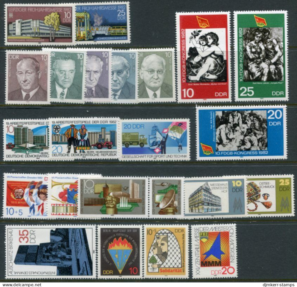 DDR 1982 Twelve Commemoratiove Issues  MNH / ** - Neufs