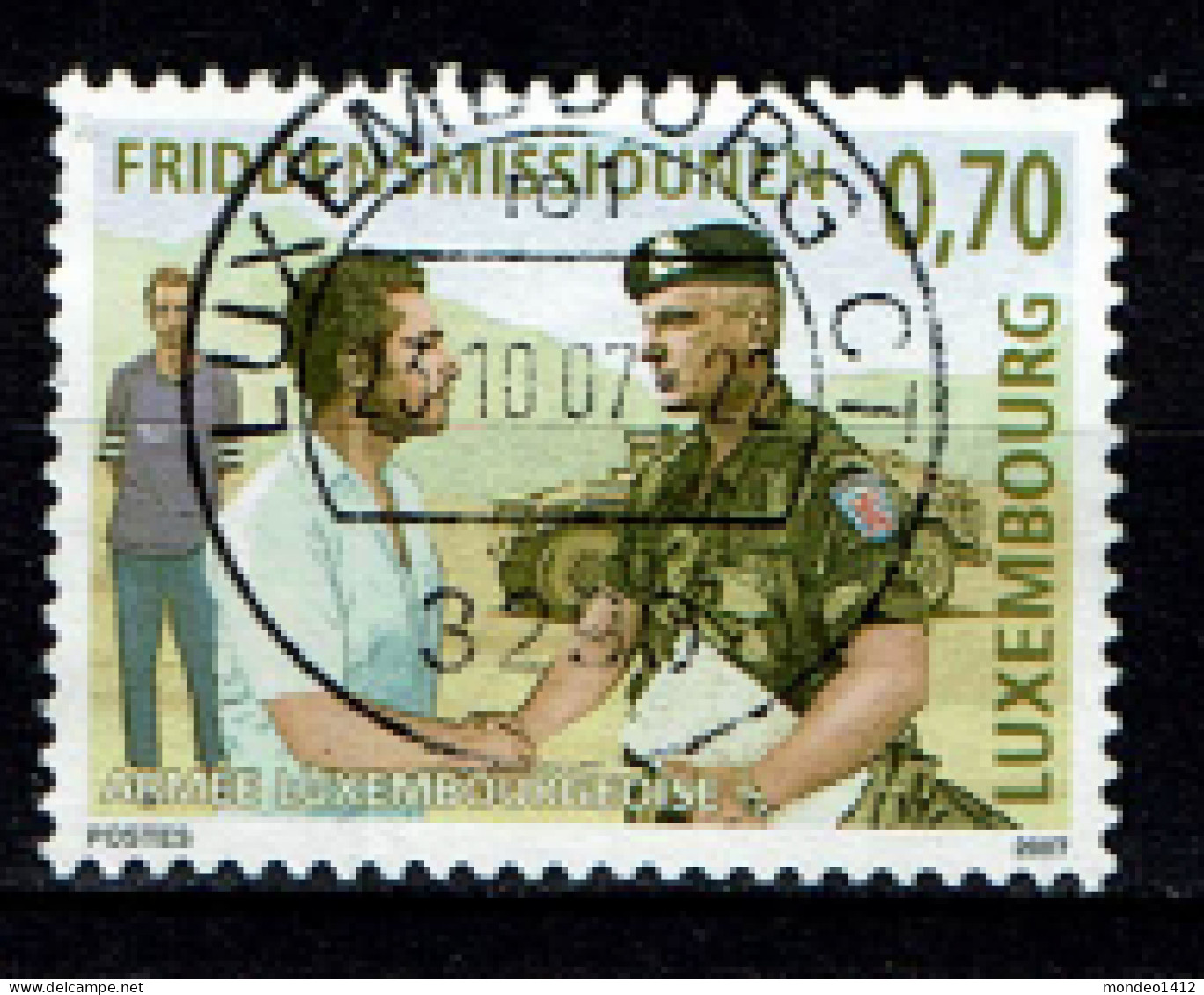 Luxembourg 2007 - YT 1710 - Peace Missions, Vredesmissie Militair, Missions Du Maintien De La Paix De L'Armée Luxembourg - Used Stamps