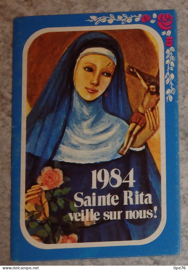 Petit Calendrier Poche Livret 1984 Sainte Rita - 12 Pages - Small : 1981-90