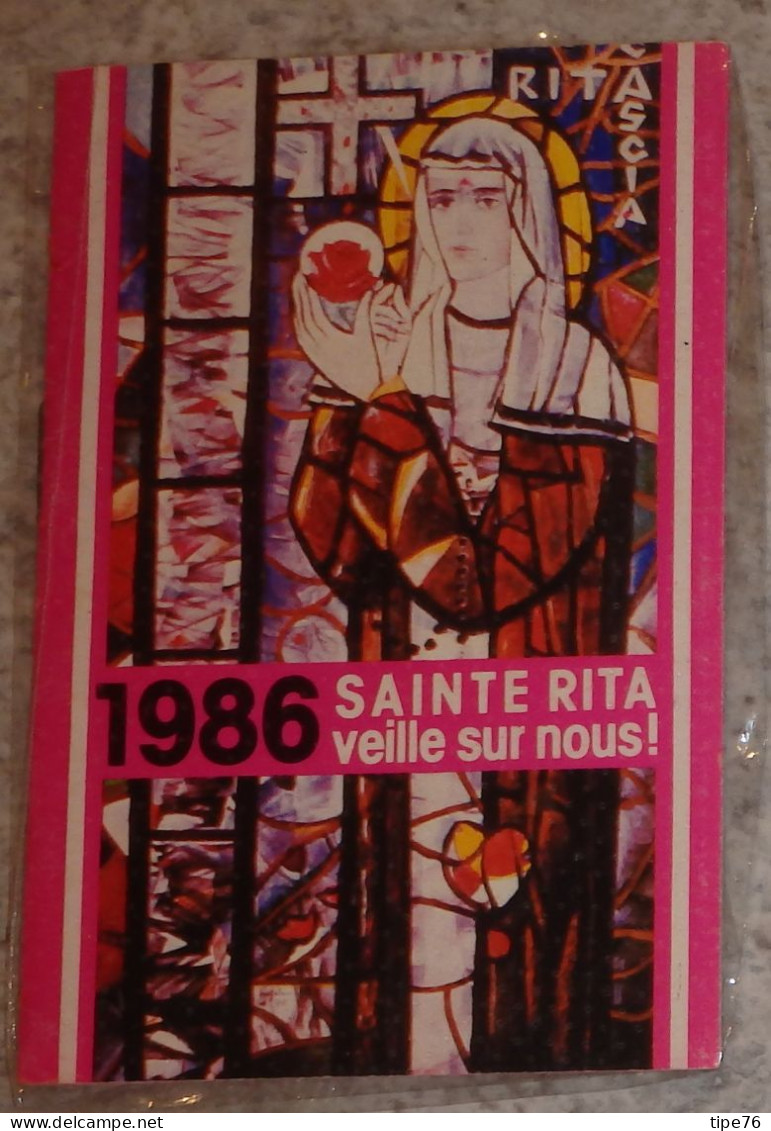 Petit Calendrier Poche Livret 1986 Sainte Rita - 12 Pages - Petit Format : 1981-90