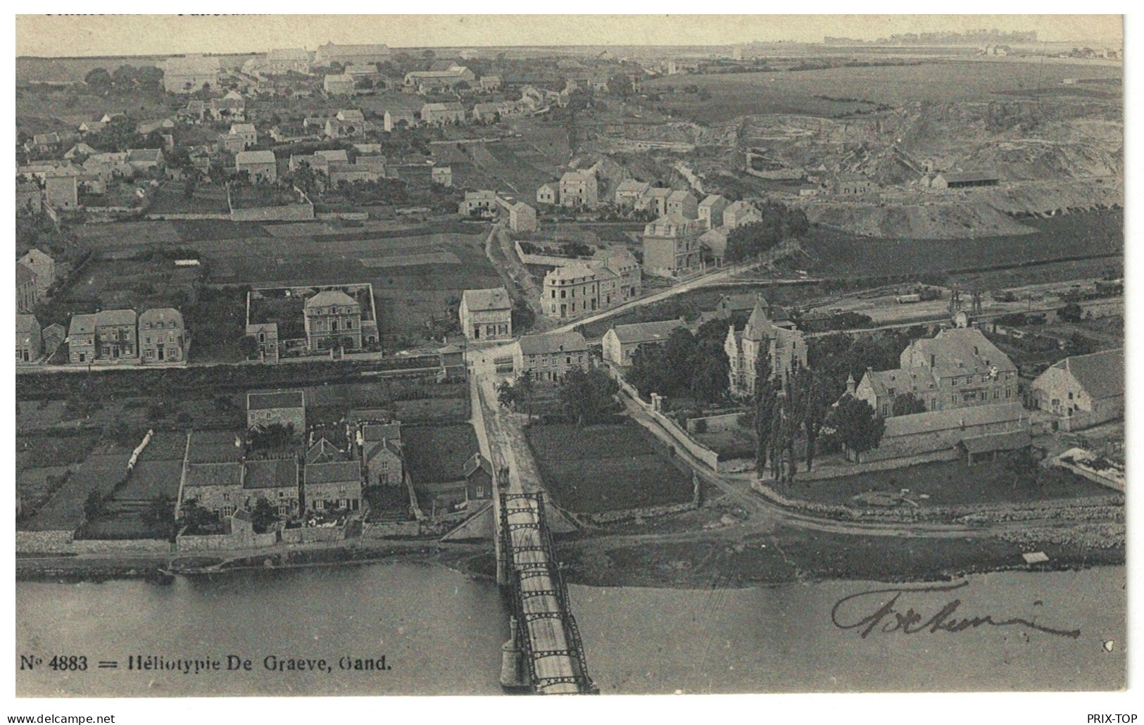 TP 53 S/CP Namèche Obl. LIEGE-ERQUELINNES 2 12/5/1907 > Gilly - Bahnpoststempel