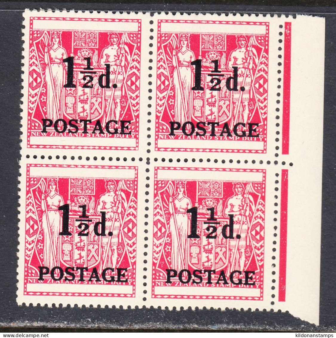 New Zealand 1948 Mint No Hinge, Block, Sc# 273, SG , Mi - Ungebraucht