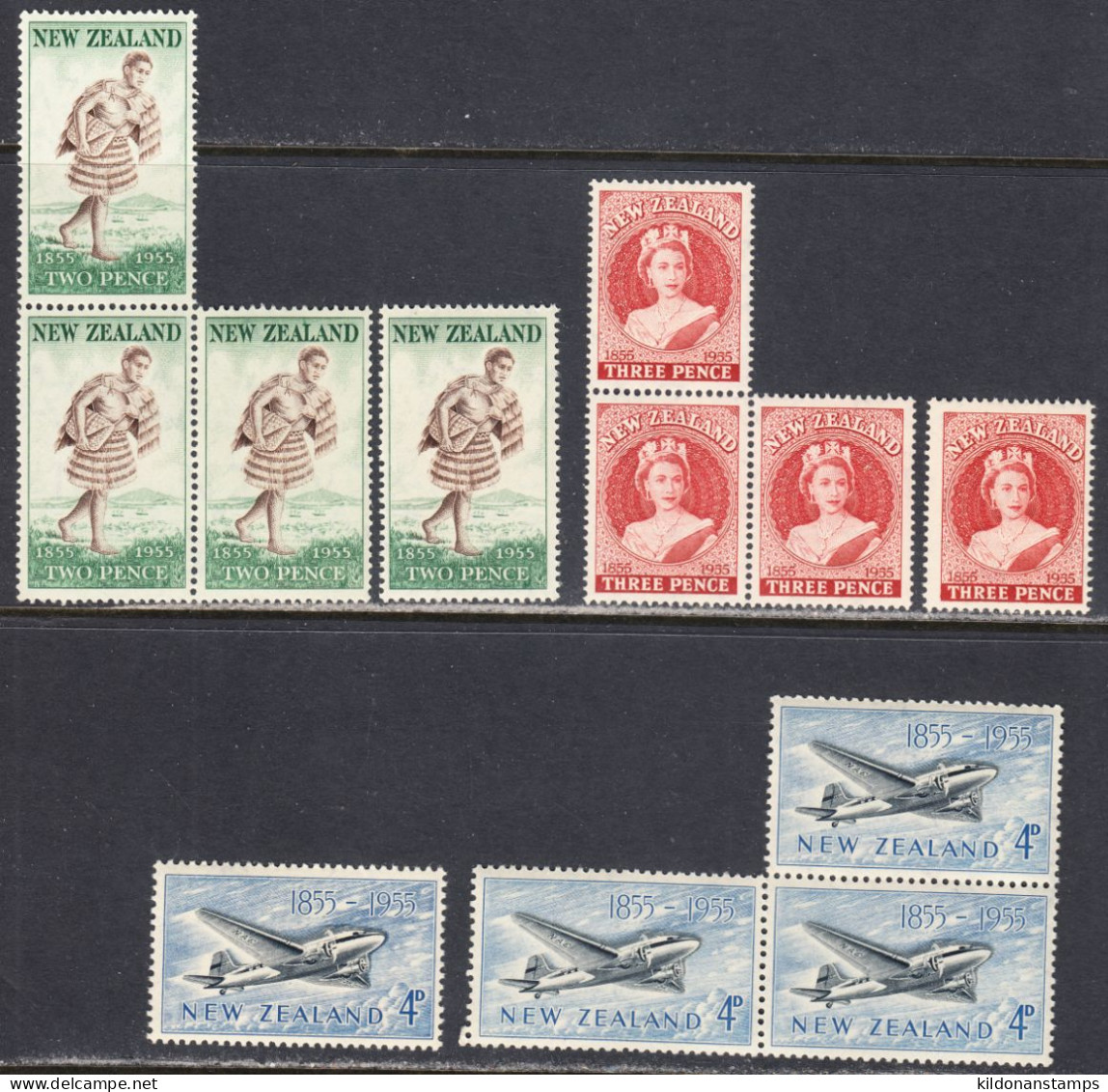 New Zealand 1955, Mint No Hinge/mounted, Sc# 302-304, SG 739-741, Mi - Nuevos