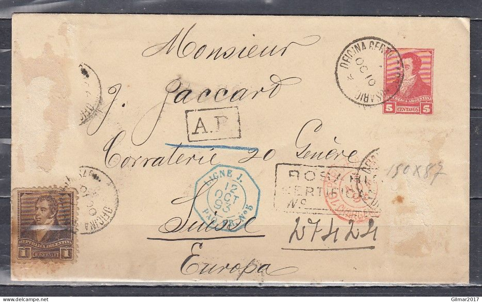 Brief Van Deicina Gerti Naar Geneve (Zwitserland) Linge J Paq Pr N°5 - Covers & Documents