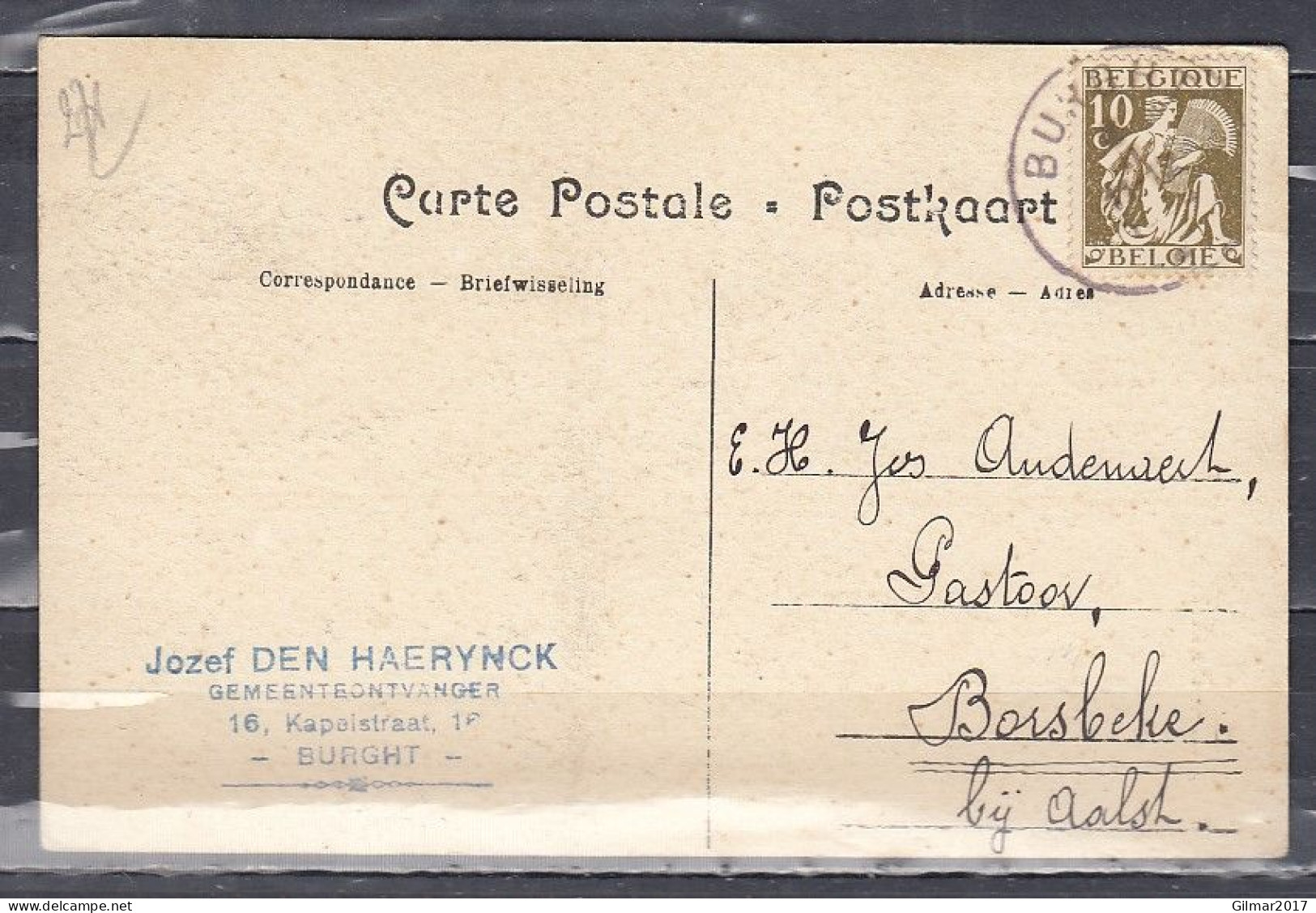 Postkaart Van Burght Naar Borsbeke - 1932 Cérès Et Mercure