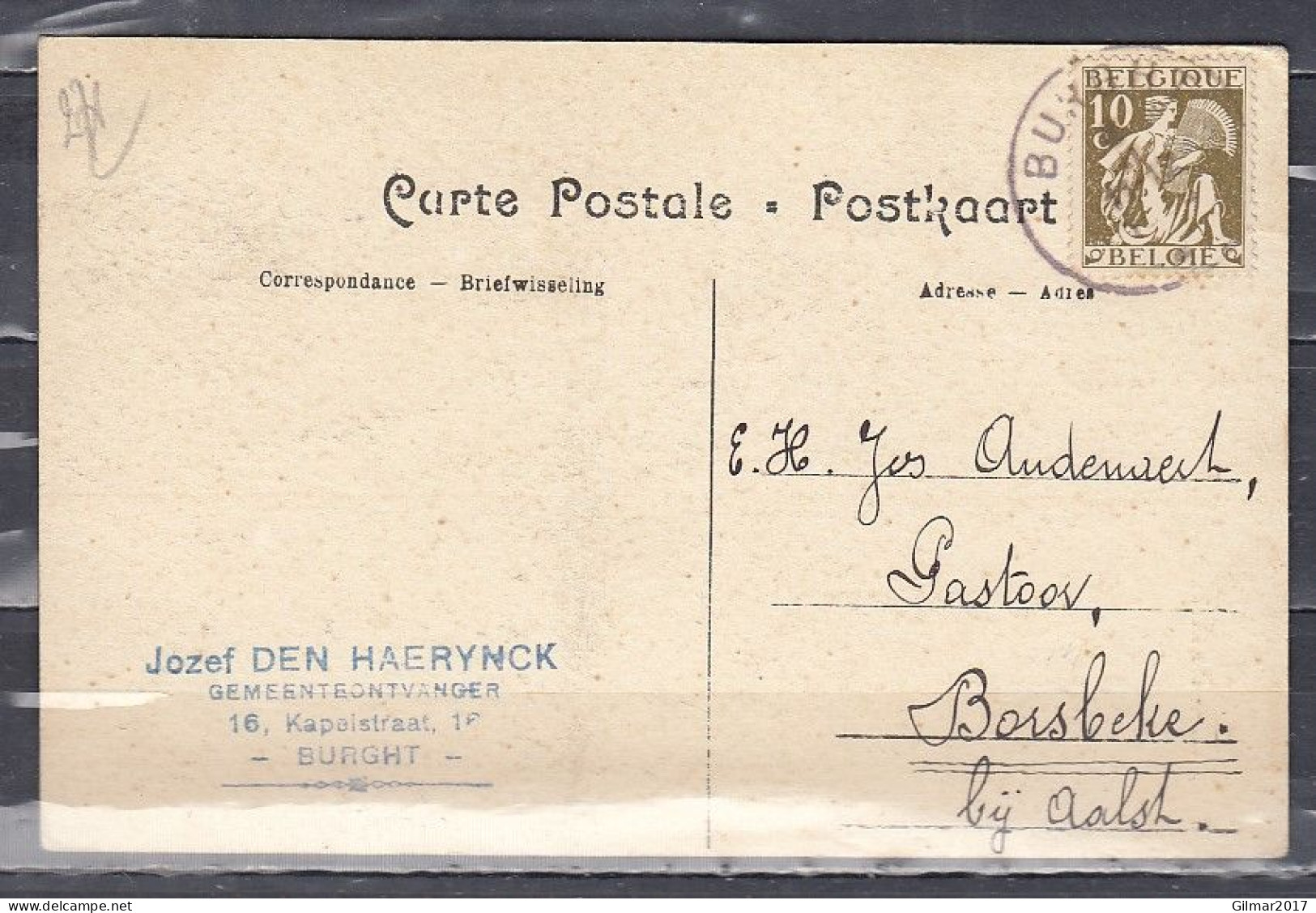 Postkaart Van Burght Naar Borsbeke - 1932 Ceres And Mercurius