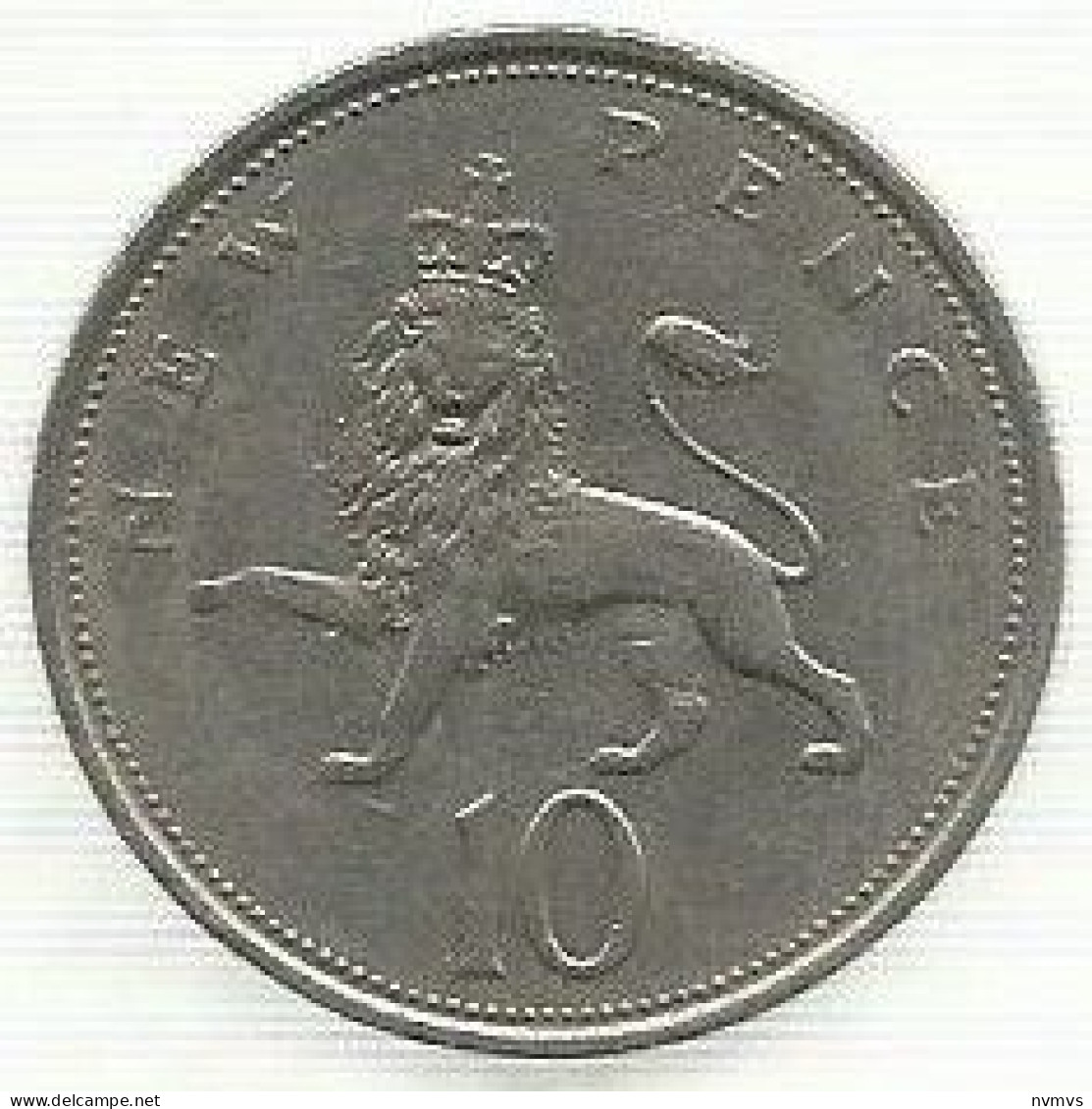 Inglaterra - 10 New Pence 1973 - 50 Pence