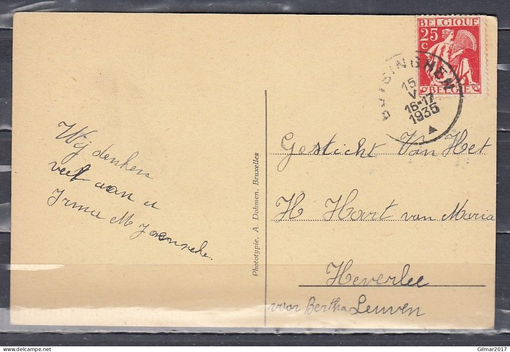 Postkaart Van Buisinghen Naar Heverlee - 1932 Ceres Y Mercurio