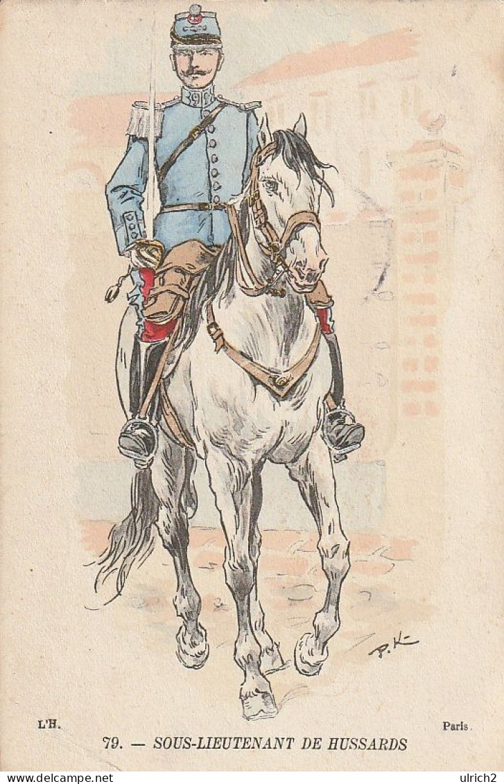 AK Sous-Lieutenant De Hussards - Franz. Kavallerie - 1904 (66298) - Uniforms