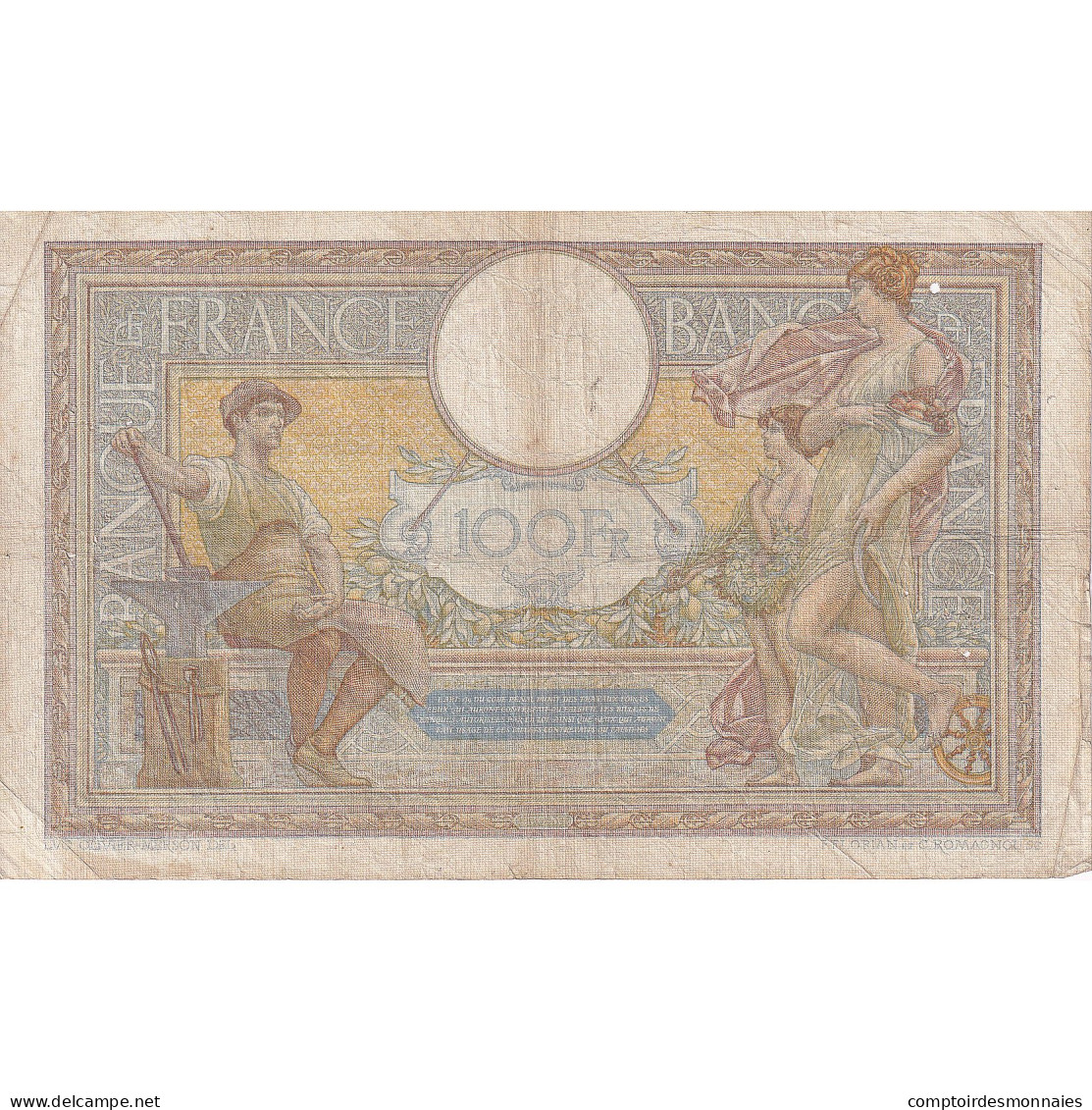 France, 100 Francs, Luc Olivier Merson, 1937, R.53689, TB+, Fayette:24.16 - 100 F 1908-1939 ''Luc Olivier Merson''