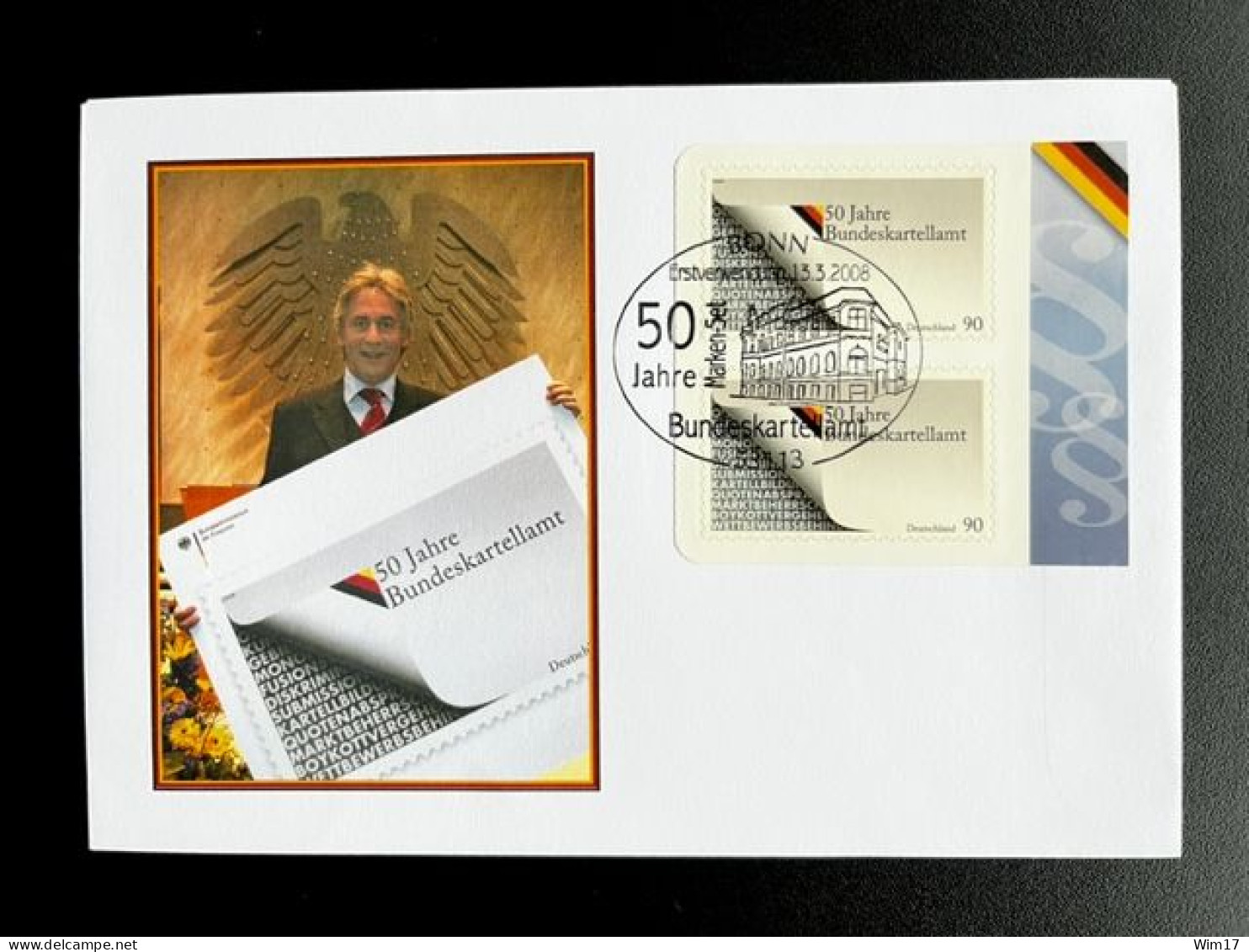 GERMANY 2008 FDC BUNDESKARTELLAMBT BOOKLET STAMPS 13-03-2008 DUITSLAND DEUTSCHLAND MH 72 - 2001-2010