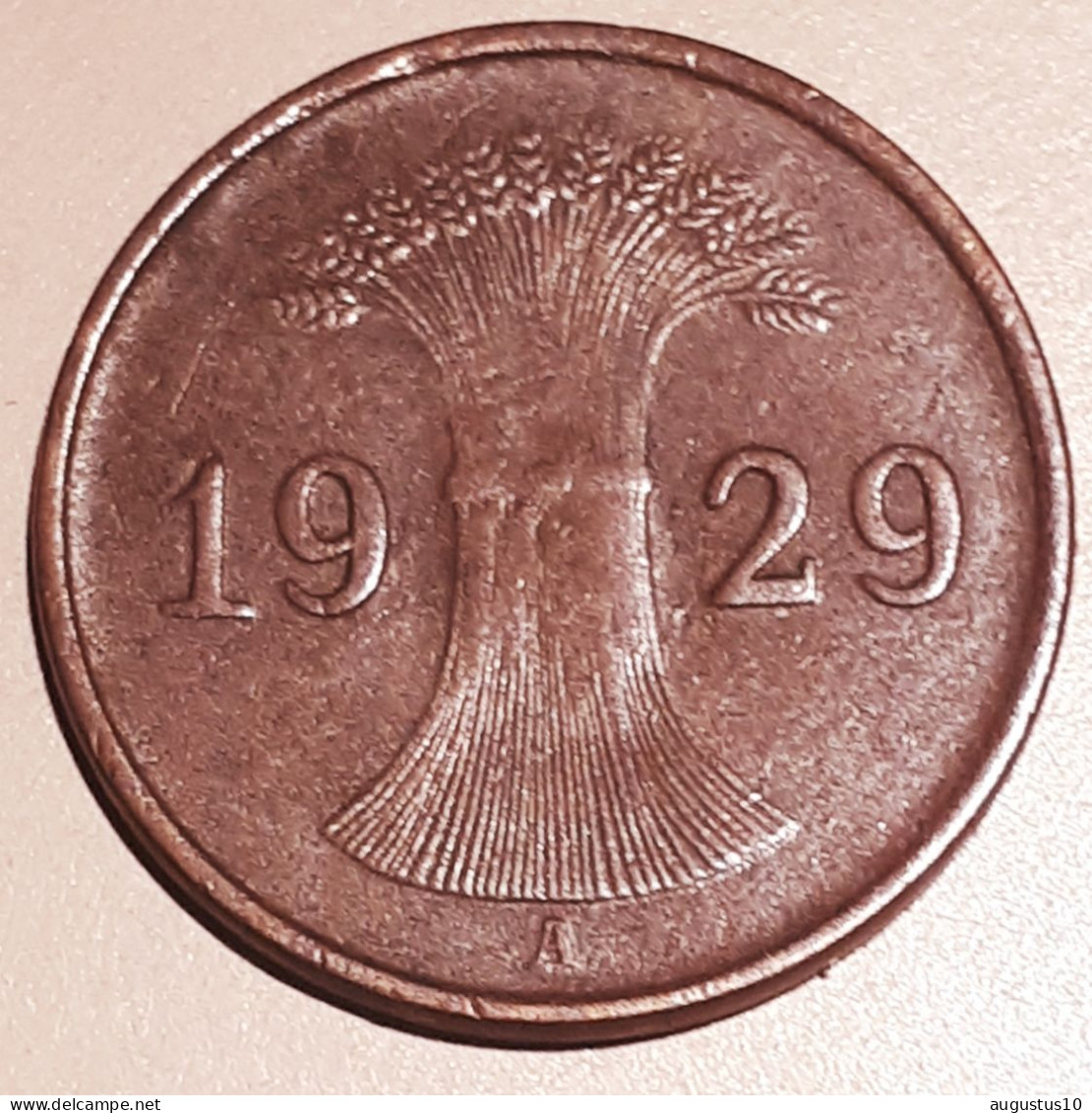 DUITSLAND : 1 REICHSPFENNIG 1929 A KM 37 XF - 1 Rentenpfennig & 1 Reichspfennig