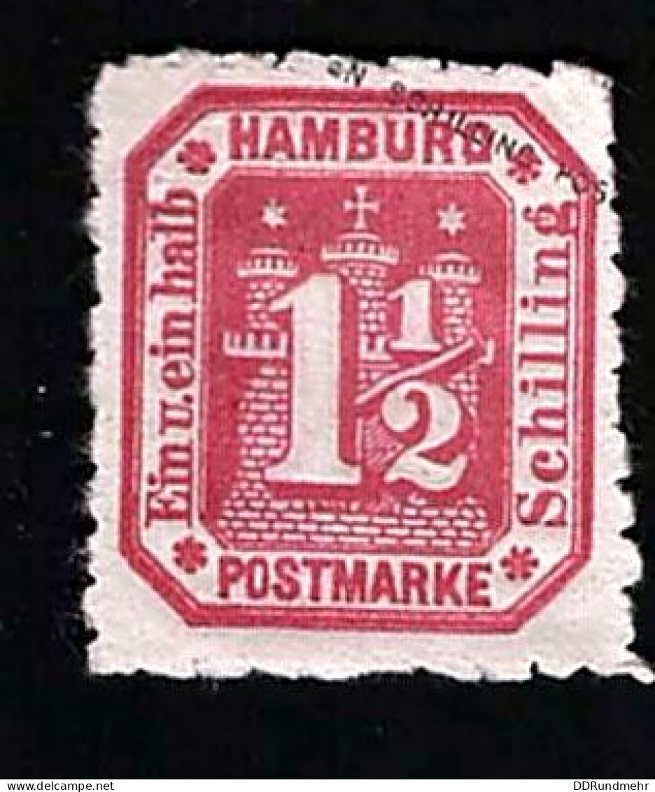 1866 Hamburg Arms  Michel DE-HH 21 Stamp Number DE-HH 25 Yvert Et Tellier DE-HH 23 Stanley Gibbons DE-HH 45 Used - Hambourg