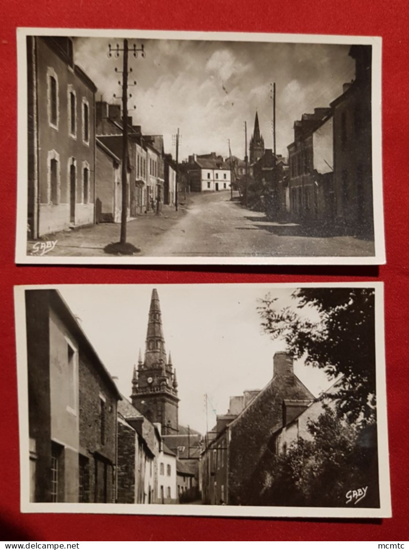 2 Cartes -  Pluvigner (Morbihan )  Rue Du Presbytère - Rue De La Gare - Pluvigner