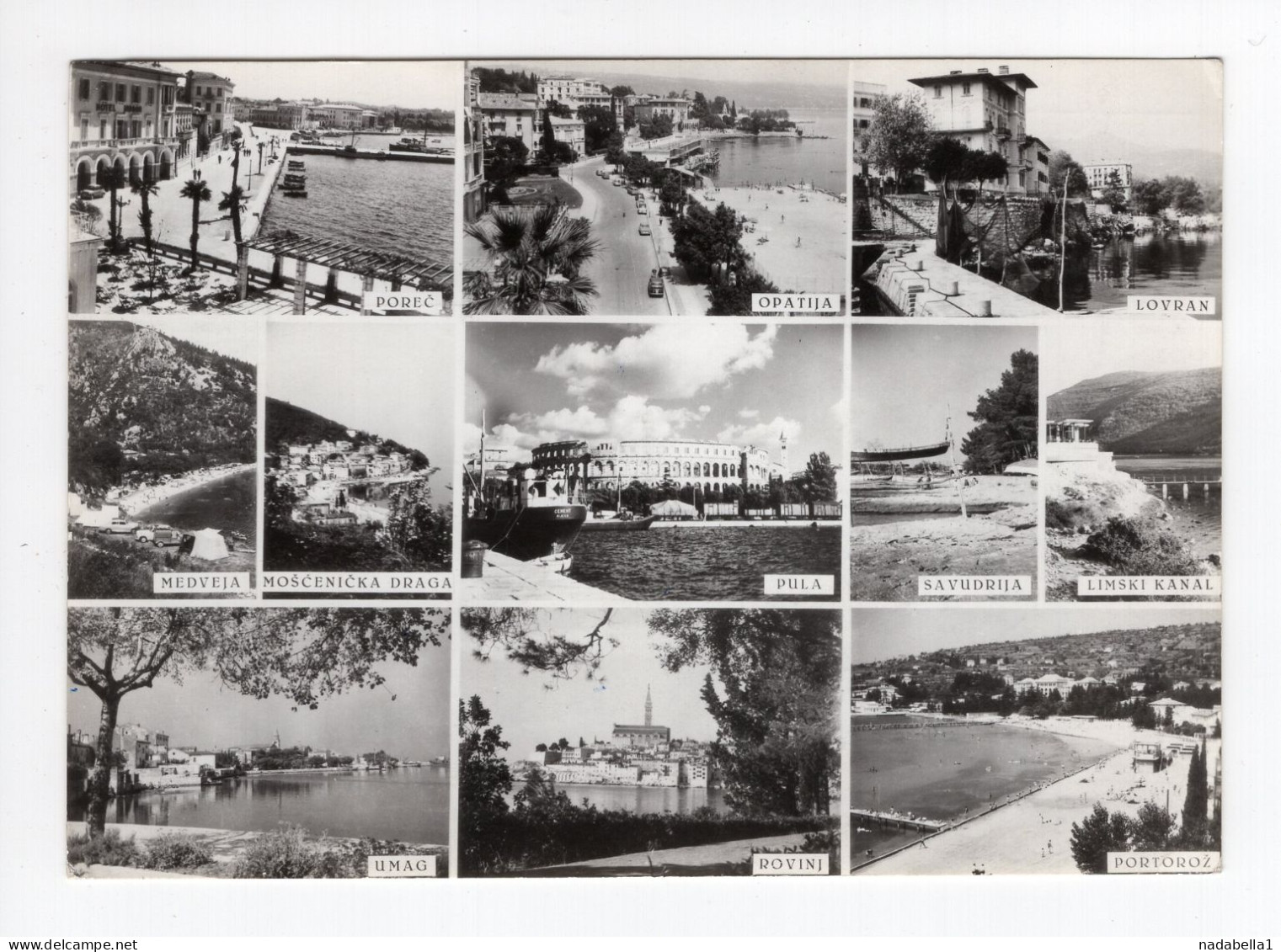 1962. YUGOSLAVIA,CROATIA,ROVINJ POSTMARK,MULTI VIEW POSTCARD,USED TO BELGRADE - Yougoslavie