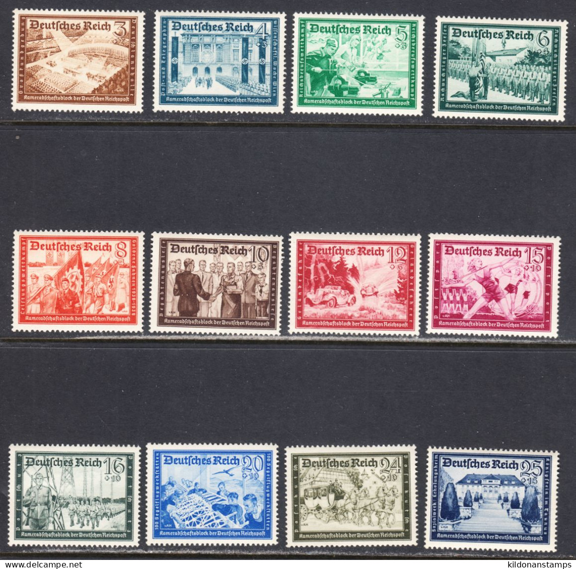 Germany 1939 Mint Mounted, Full Set, Sc# ,SG - Unused Stamps