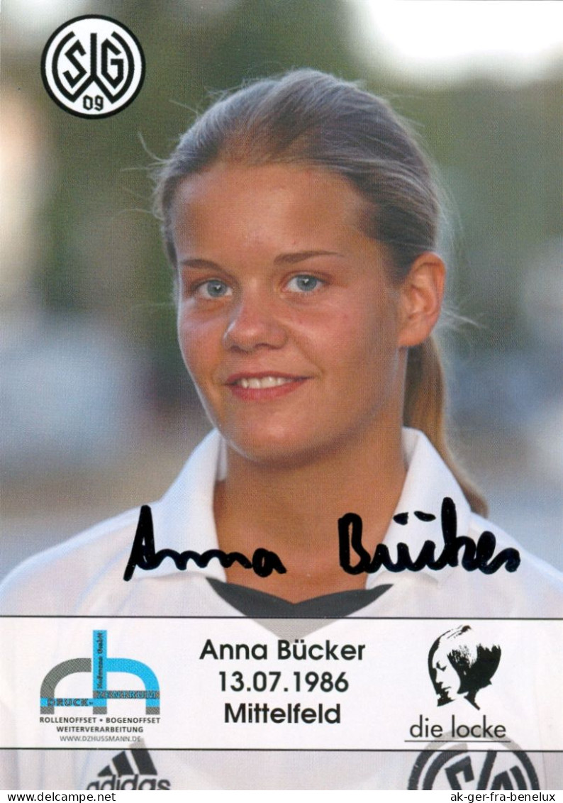 AK Anna Bücker SG Wattenscheid 09 Damen 04-05 Frauen Bochum SGW Autogrammkarte Autogramm Fußball - Autographes