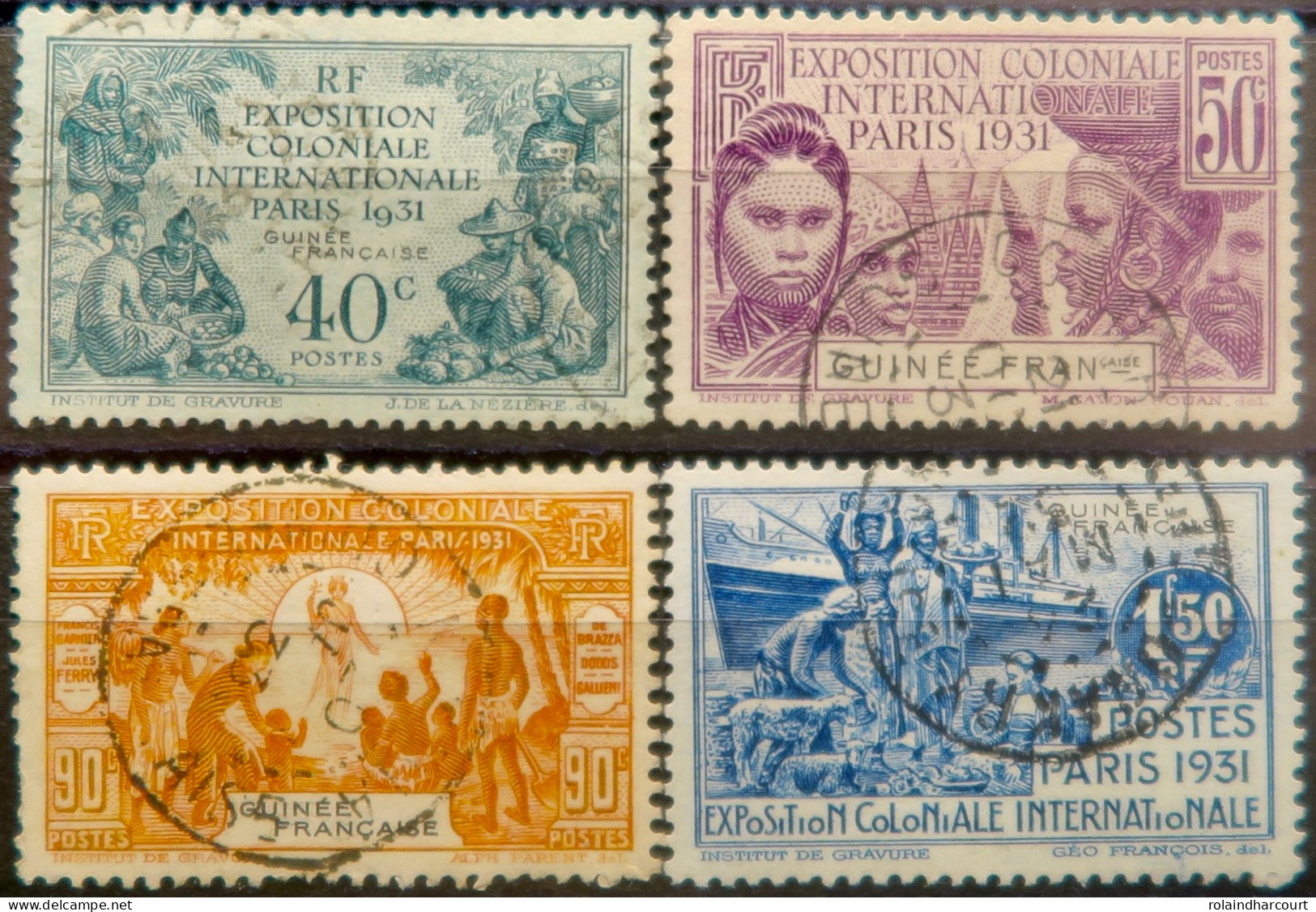 LP3972/108 - 1931 - COLONIES FRANÇAISES - GUINEE FRANÇAISE - SERIE COMPLETE - N°115 à 118 Oblitérés - Gebruikt