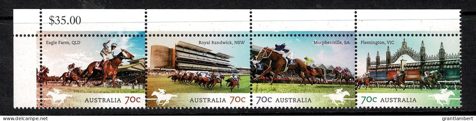 Australia 2014 Racecourses - Horseracing  Set As Corner Strip Of 4 MNH - Neufs