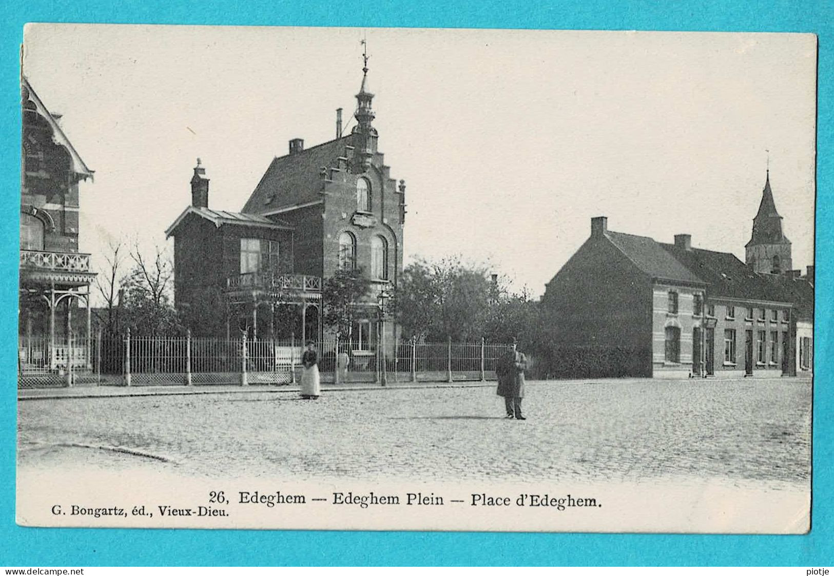 * Edegem - Edeghem (Antwerpen - Anvers) * (G. Bongartz, éd, Vieux Dieu, Nr 26) Place D'Edeghem, Edegem Plein, TOP - Edegem