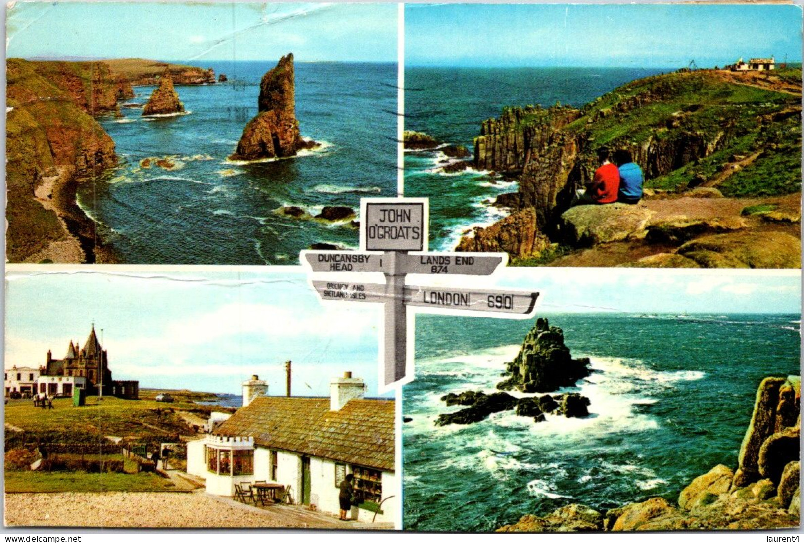 28-11-2023 (3 V 36) UK (posted To Australia 1978) John's O'Groats (not Perfect - Thin Fold) - Land's End