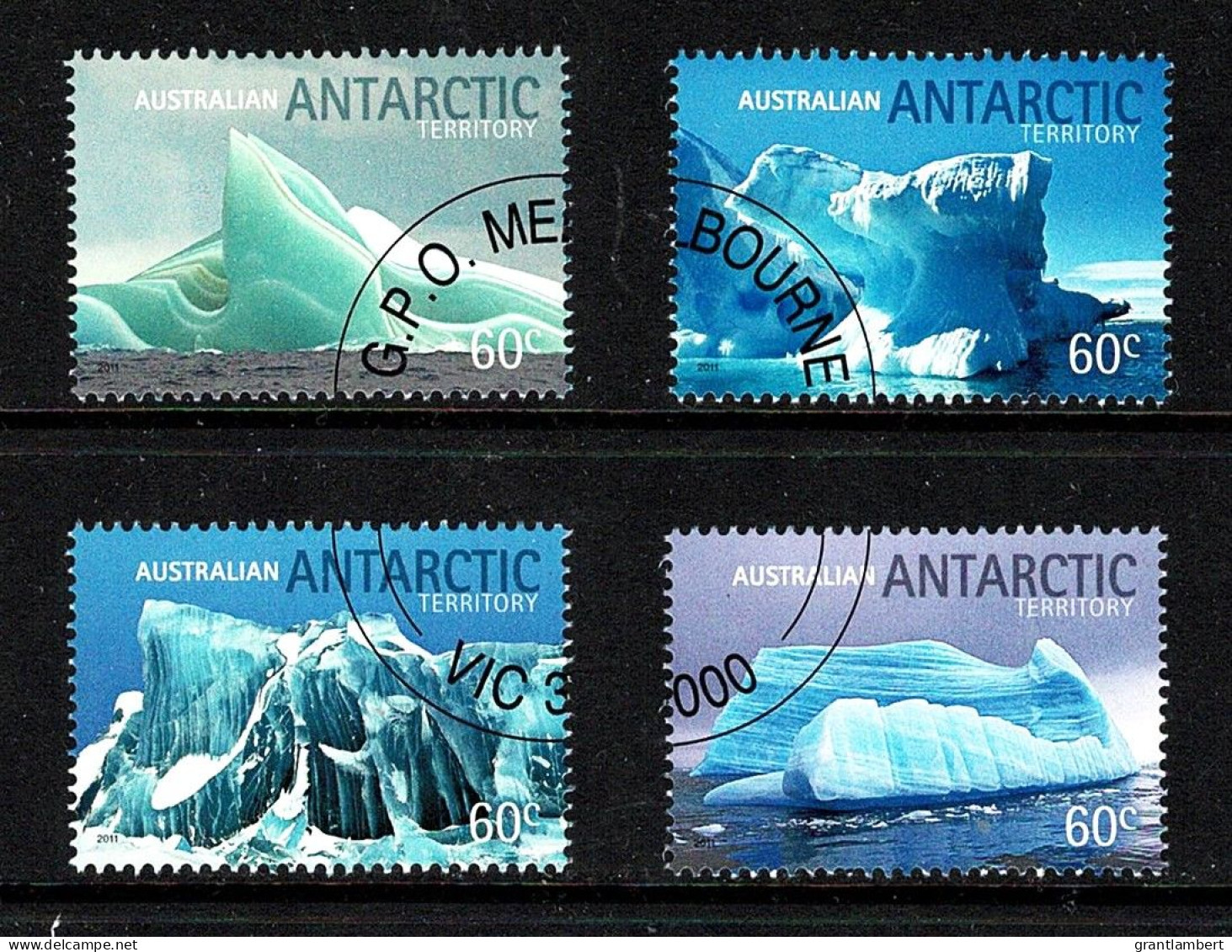 Australian Antarctic 2011 Icebergs  Set Of 4 CTO - Gebruikt
