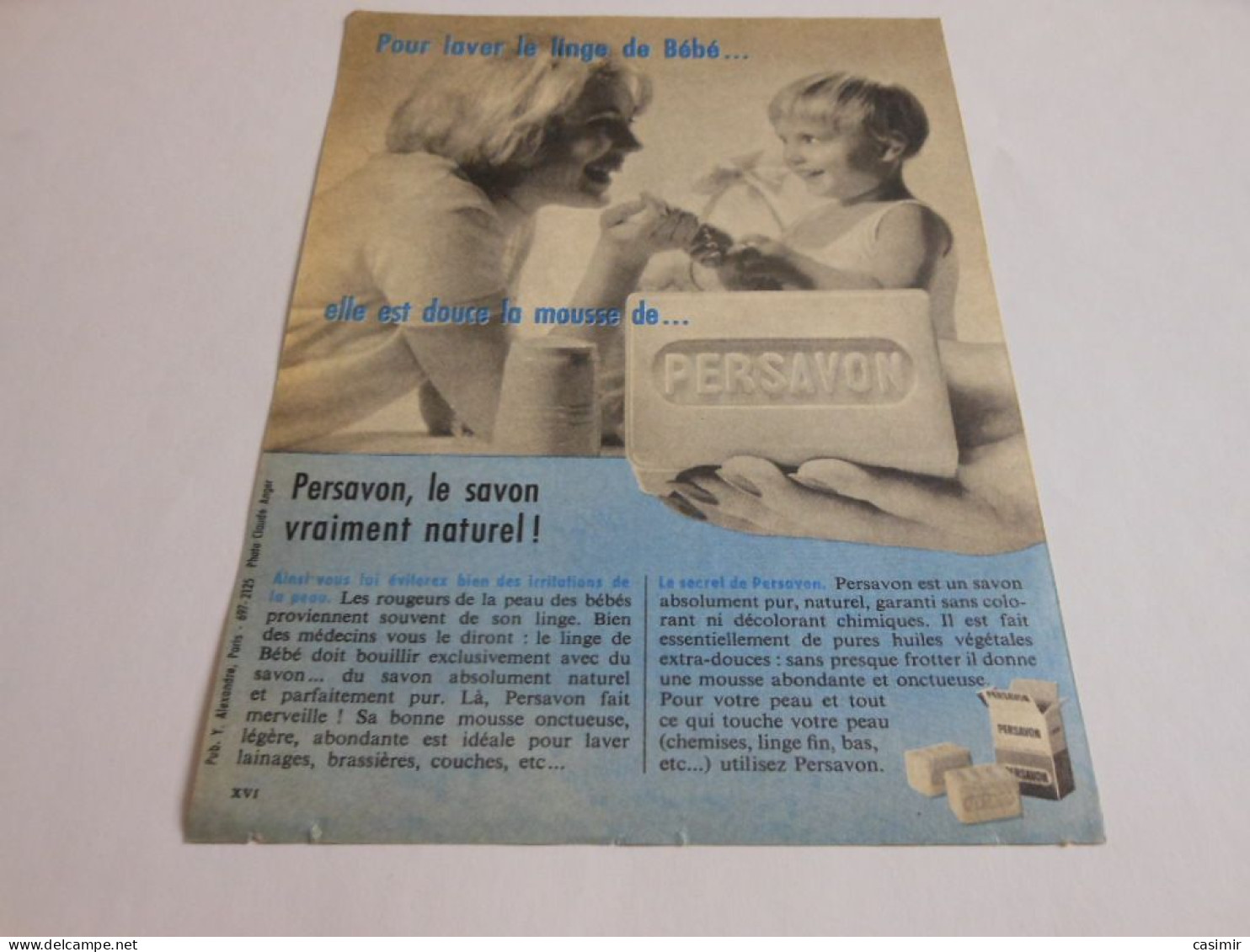 Publicités - PU527 - ancienne publicité PERSAVON le savon naturel