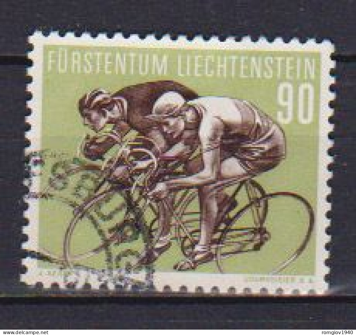 LIECHTENSTEIN  1958  SOGGETTI SPORTIVI  UNIF. 330   USATO VF - Gebraucht