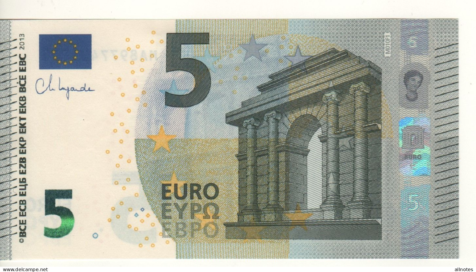 5 EURO  "Portugal"    Ch.Lagarde    M 010 F1     MA8977421072  /  FDS - UNC - 5 Euro